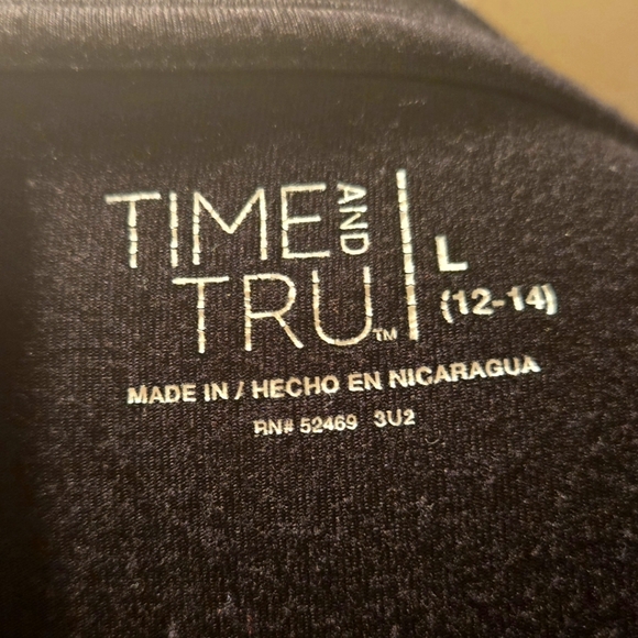 TWO - Time and Tru sleeveless blouse, one black and one grey, size large - Picture 3 of 6